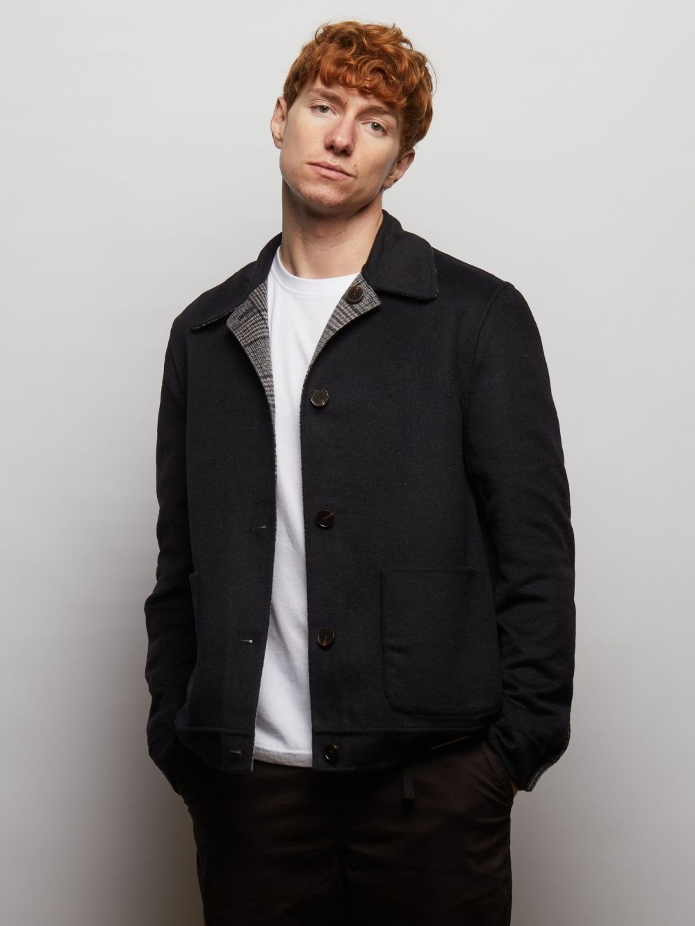 Scot Reversible Wool Blend Jacket