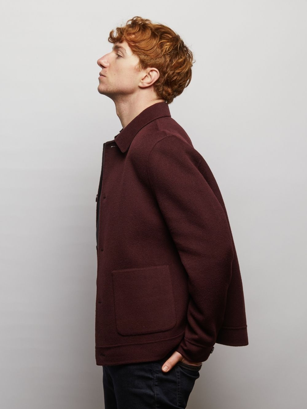 Irish Reversible Wool Blend Jacket