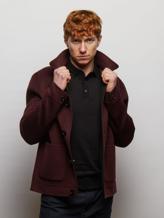 Irish Reversible Wool Blend Jacket