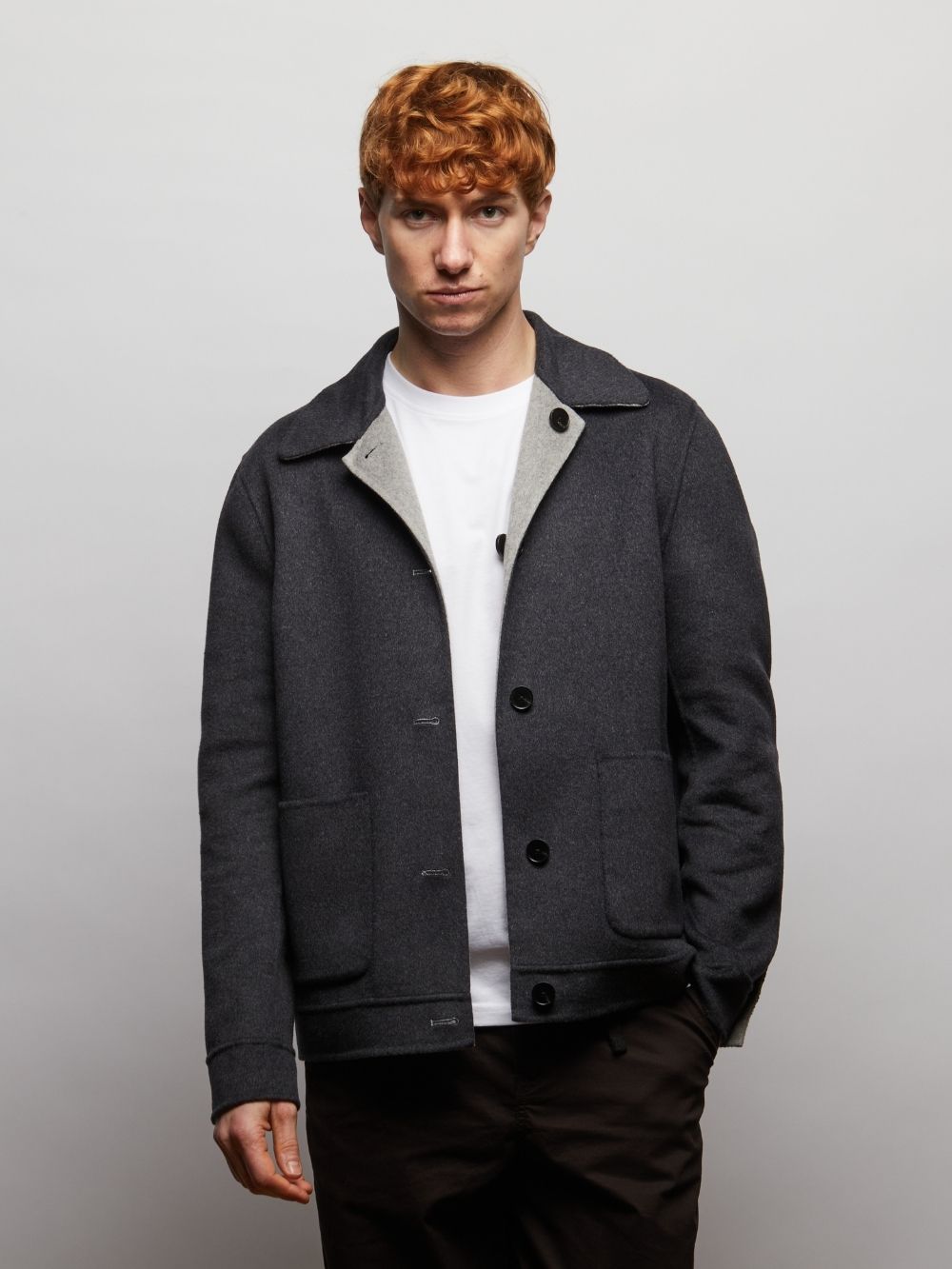 Irish Reversible Wool Blend Jacket