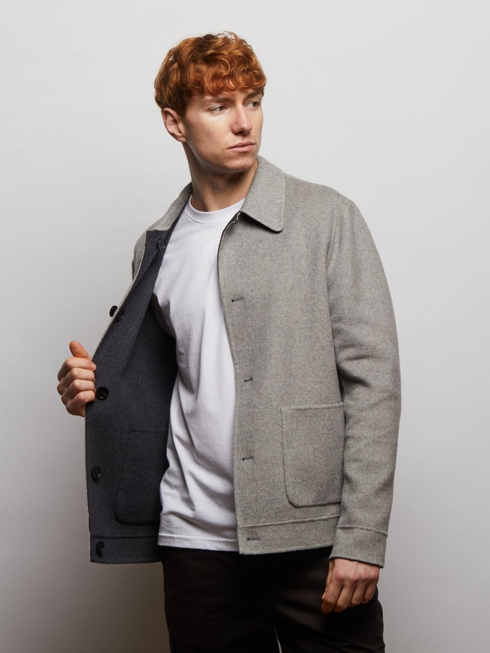Irish Reversible Wool Blend Jacket
