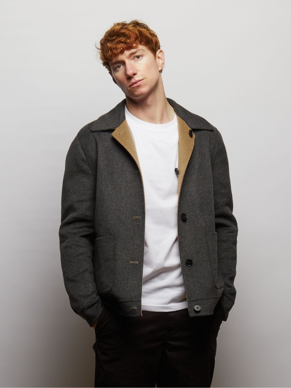 Irish Reversible Wool Blend Jacket