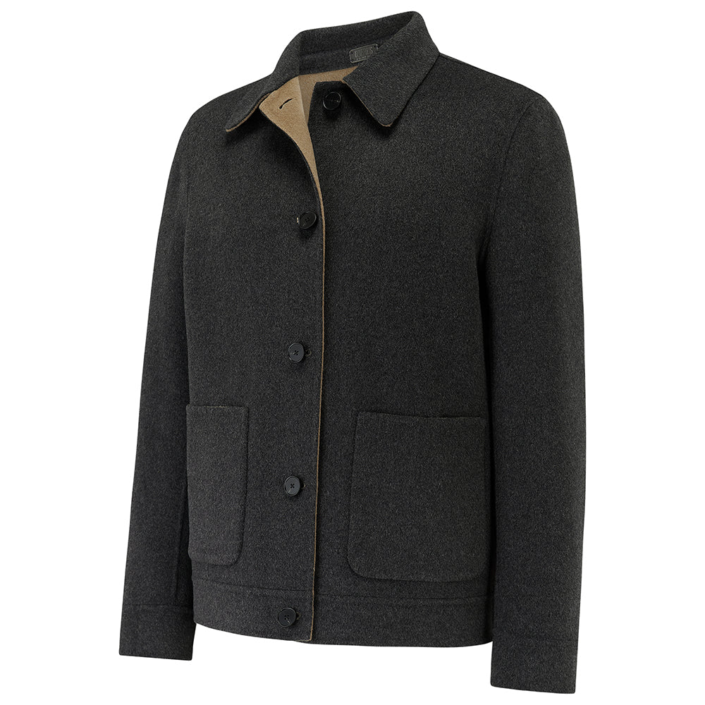 Irish Reversible Wool Blend Jacket