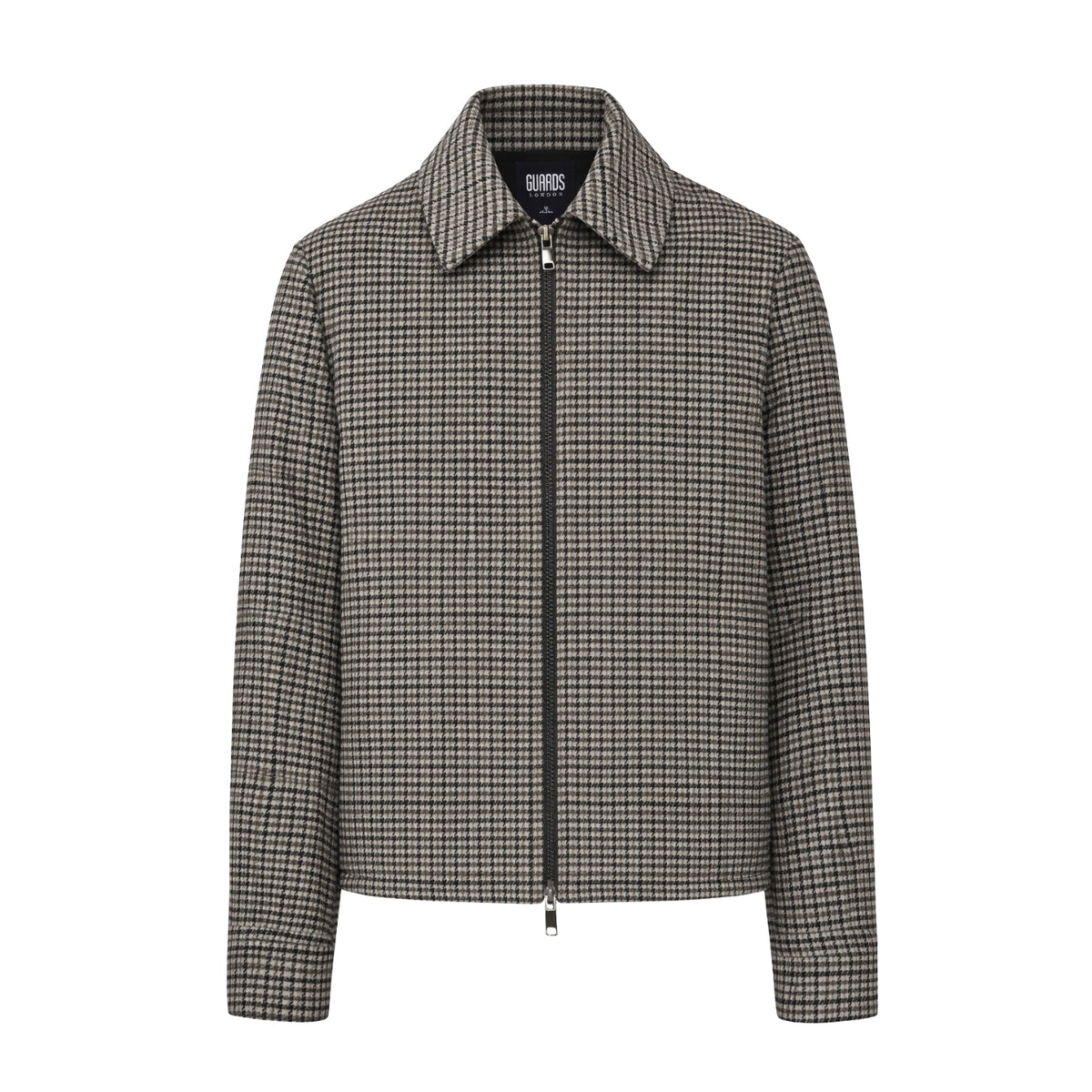Edward Wool Check Harrington