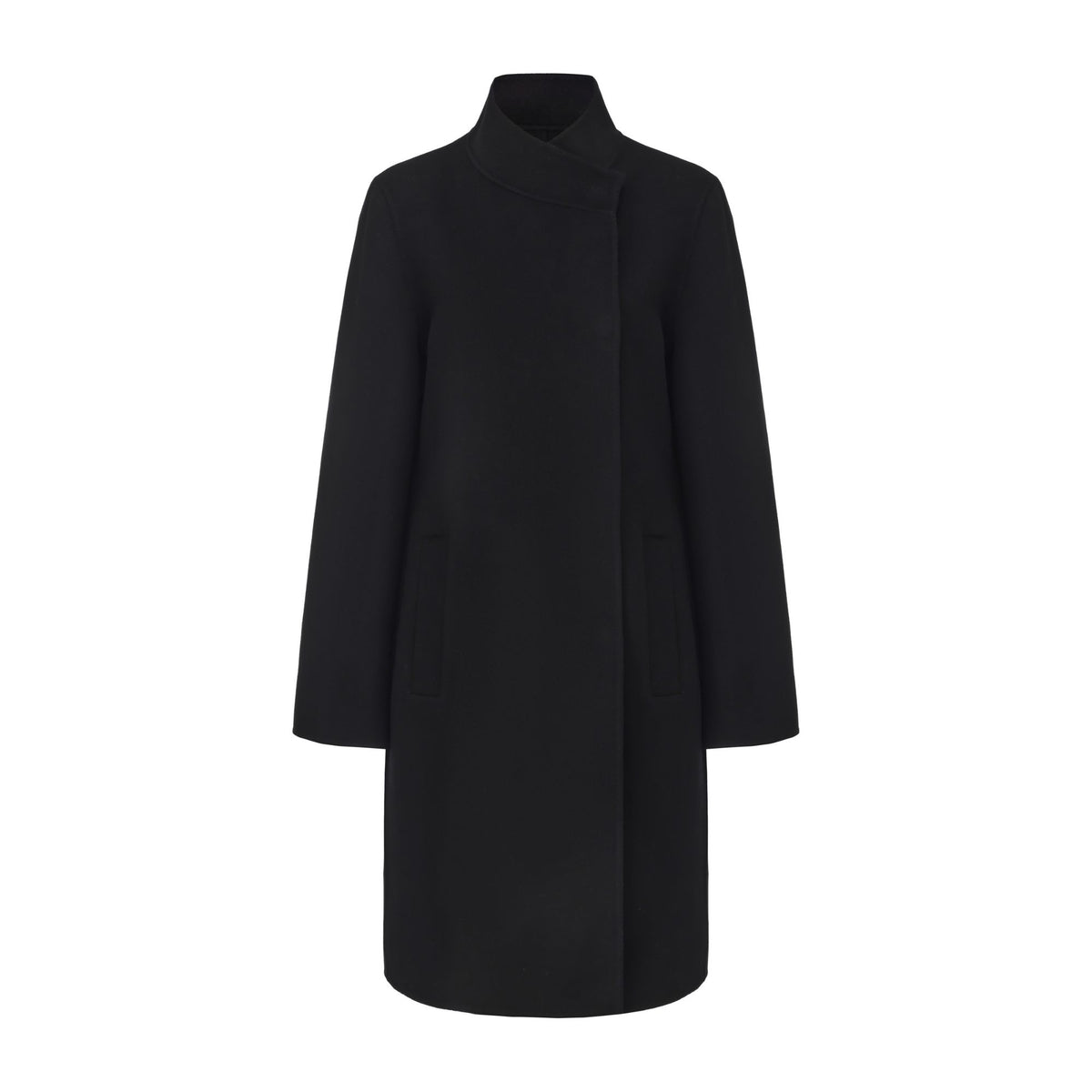 Ella Wool Cashmere Funnel Neck Coat