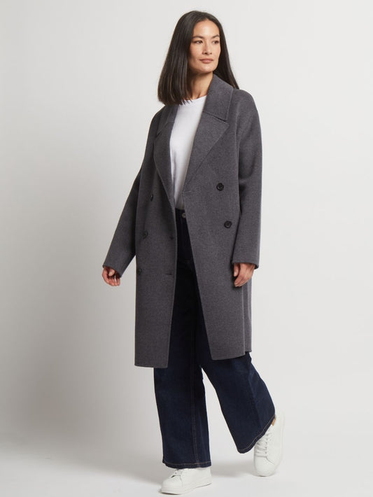 Flora Wool Cashmere Double Breasted Coat