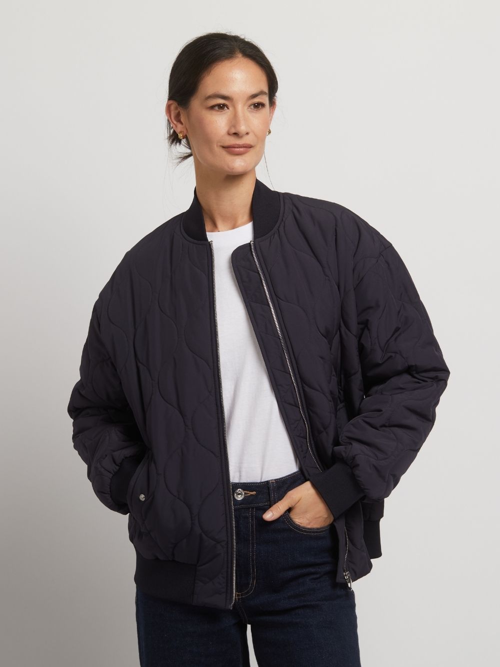 Grace Quilted Bomber Jacket