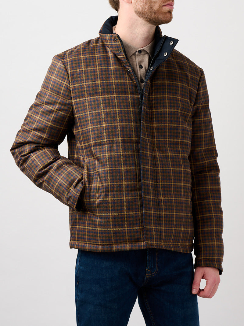 Grosvenor Check Reversible Padded Coat – Guards London