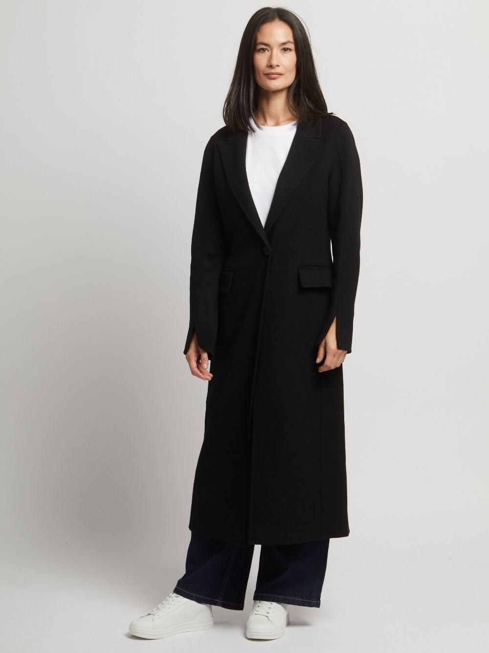 Guilia Single Breasted Wool Cashmere Coat