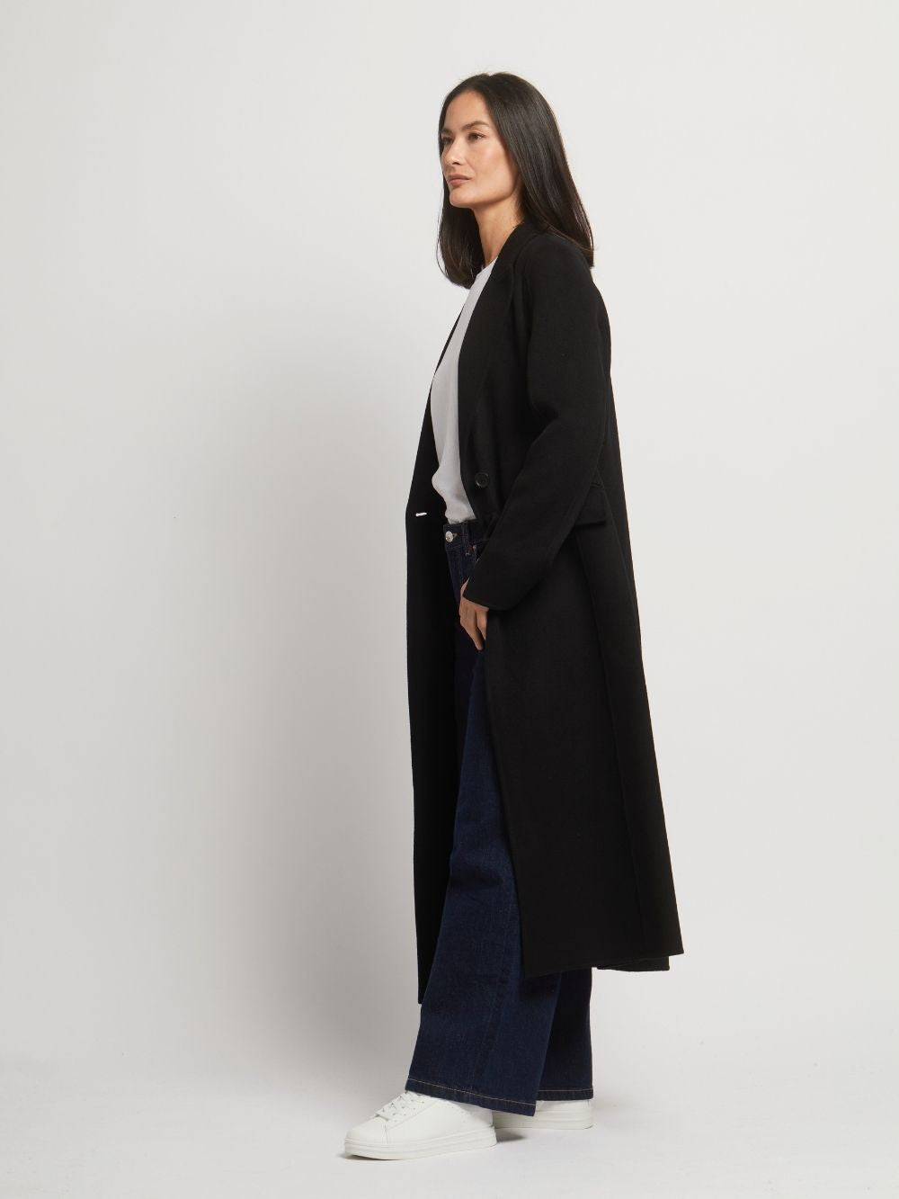 Guilia Single Breasted Wool Cashmere Coat