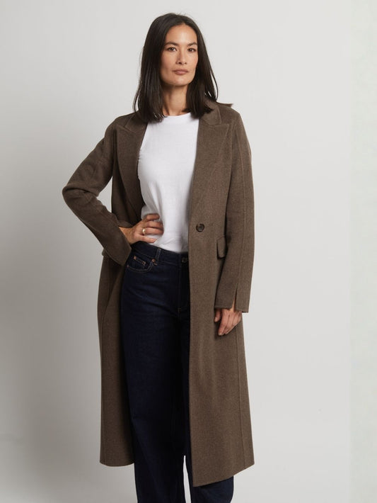Guilia Single Breasted Wool Cashmere Coat