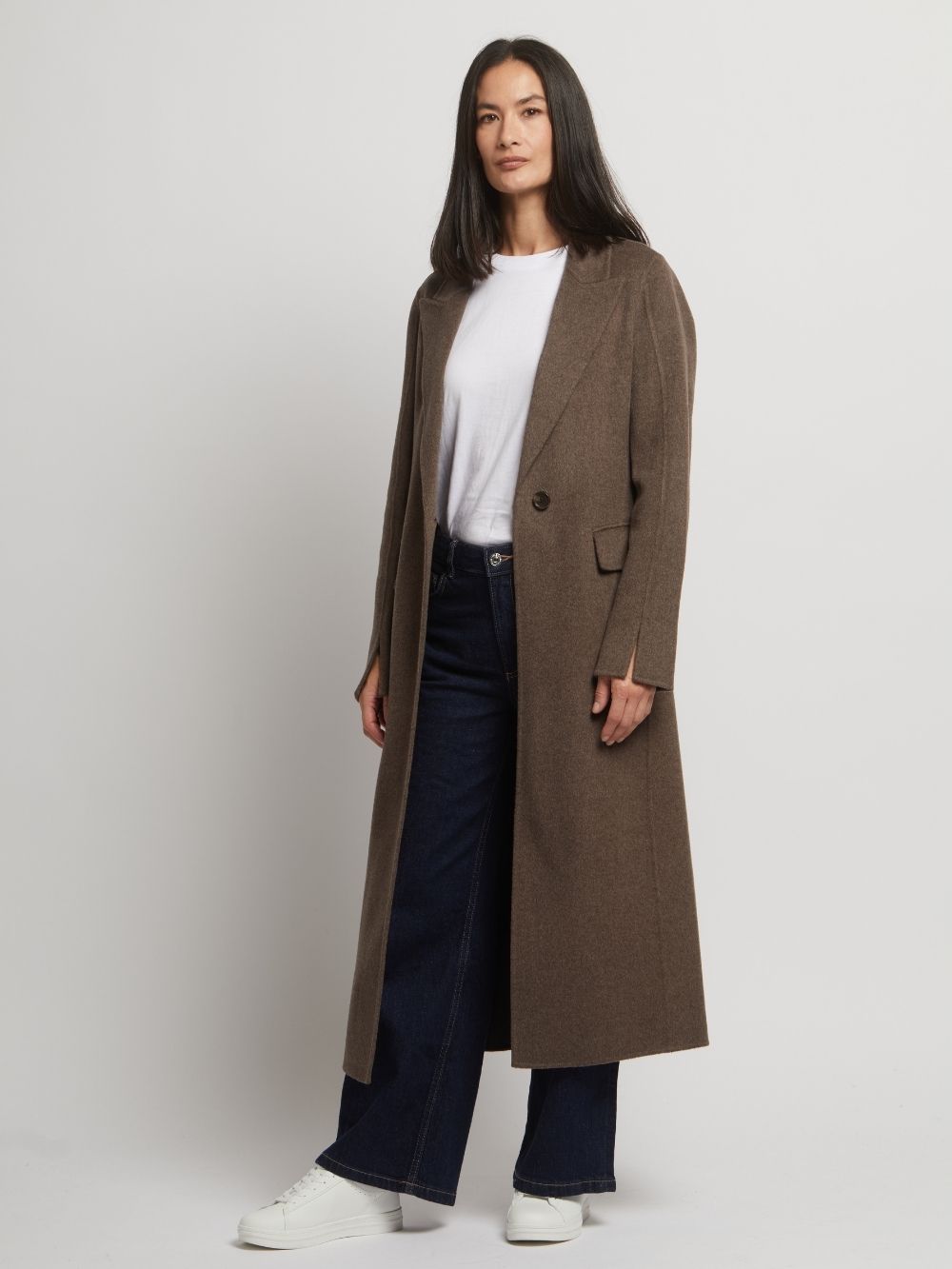 Guilia Single Breasted Wool Cashmere Coat