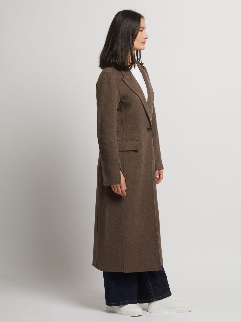 Guilia Single Breasted Wool Cashmere Coat