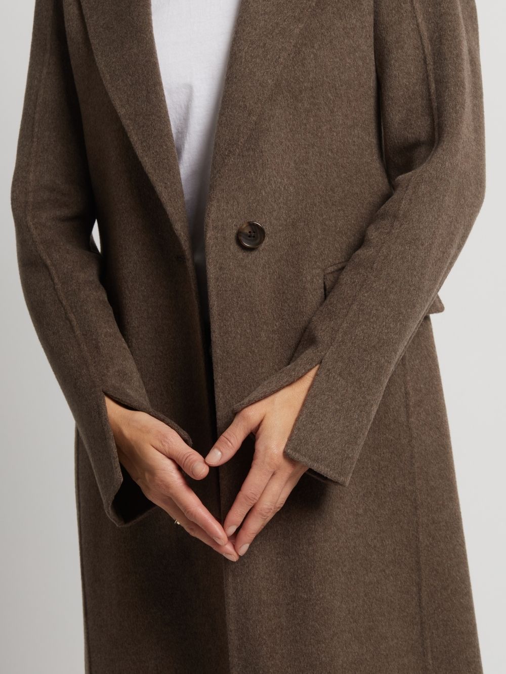 Guilia Single Breasted Wool Cashmere Coat
