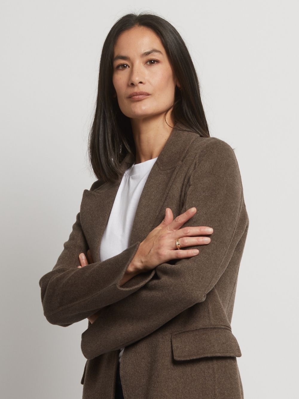 Guilia Single Breasted Wool Cashmere Coat