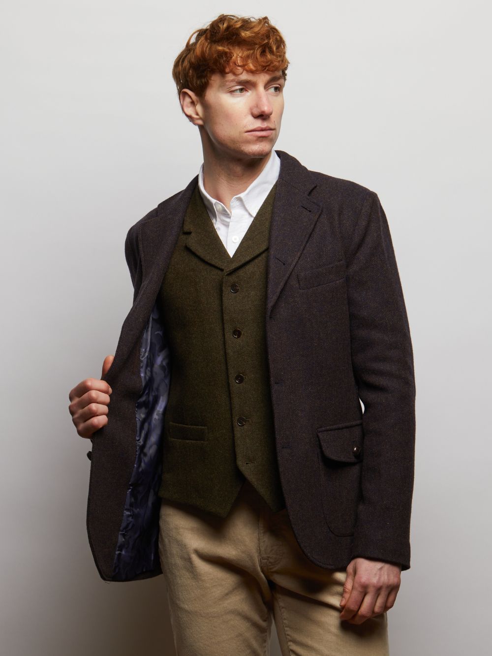 Allenby Wool Tweed Blazer