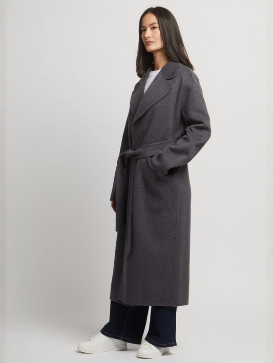 Kelly Belted Wool Cashmere Long Coat