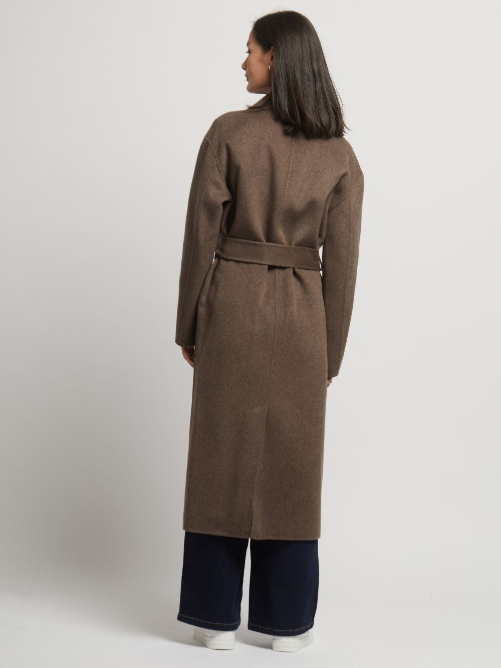 Kelly Belted Wool Cashmere Long Coat