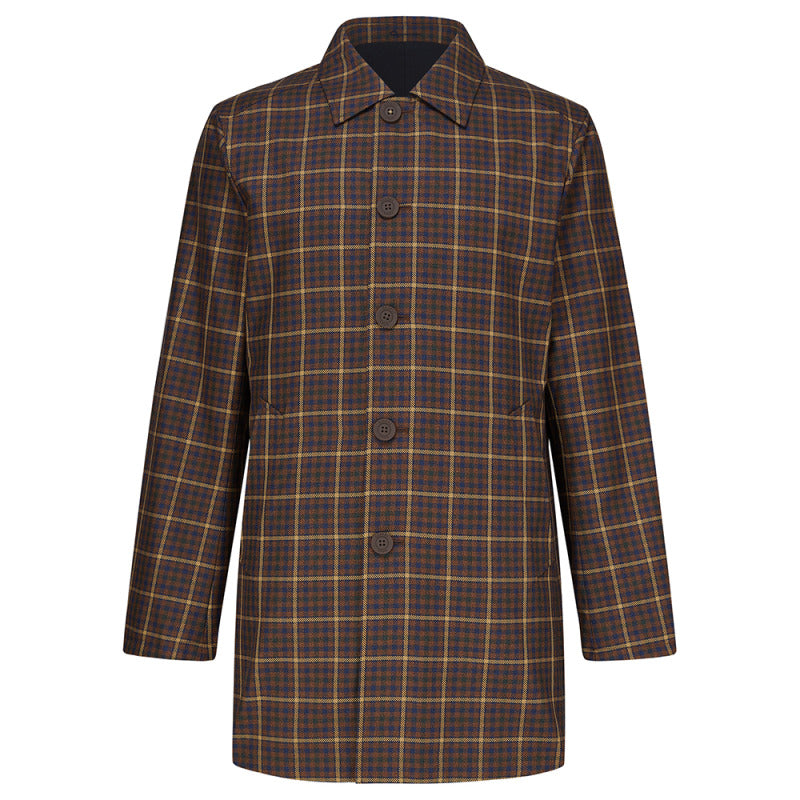 Montague Brown Check Reversible Raincoat