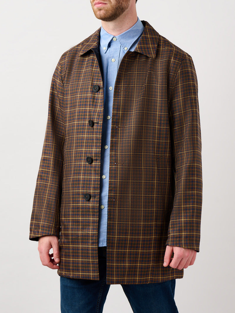 Montague Brown Check Reversible Raincoat