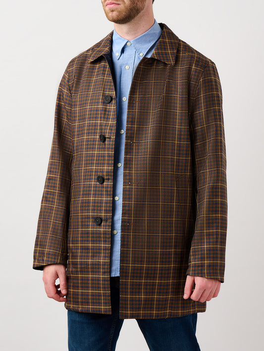 Montague Brown Check Reversible Raincoat