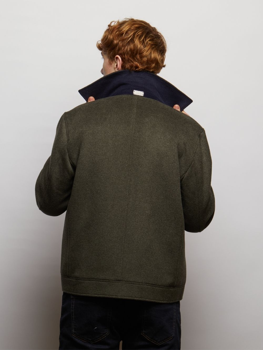 Steele Wool Blend Zip Front Short Jacket