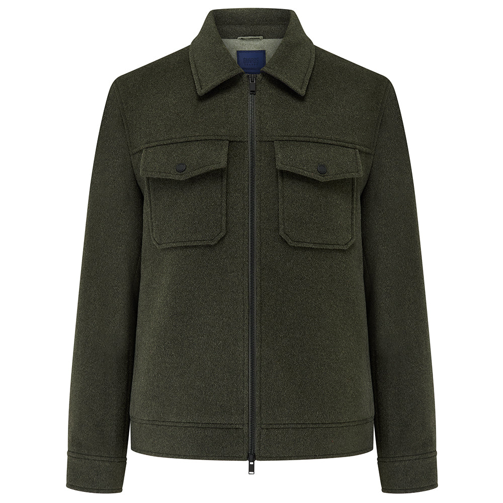 Steele Wool Blend Zip Front Short Jacket