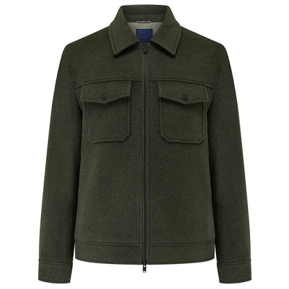 Steele Wool Blend Zip Front Short Jacket