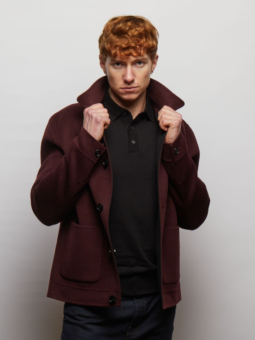 Irish Reversible Wool Blend Jacket
