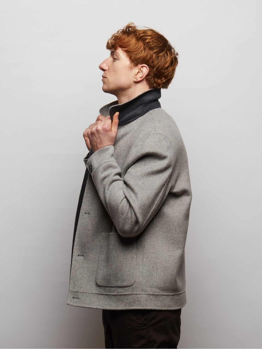 Irish Reversible Wool Blend Jacket
