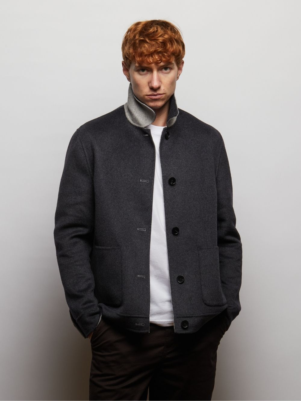 Irish Reversible Wool Blend Jacket