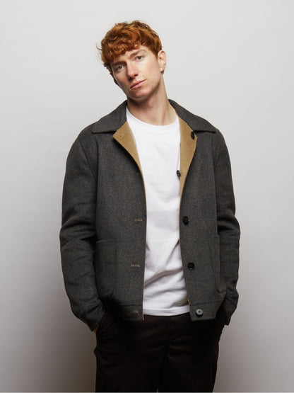 Irish Reversible Wool Blend Jacket