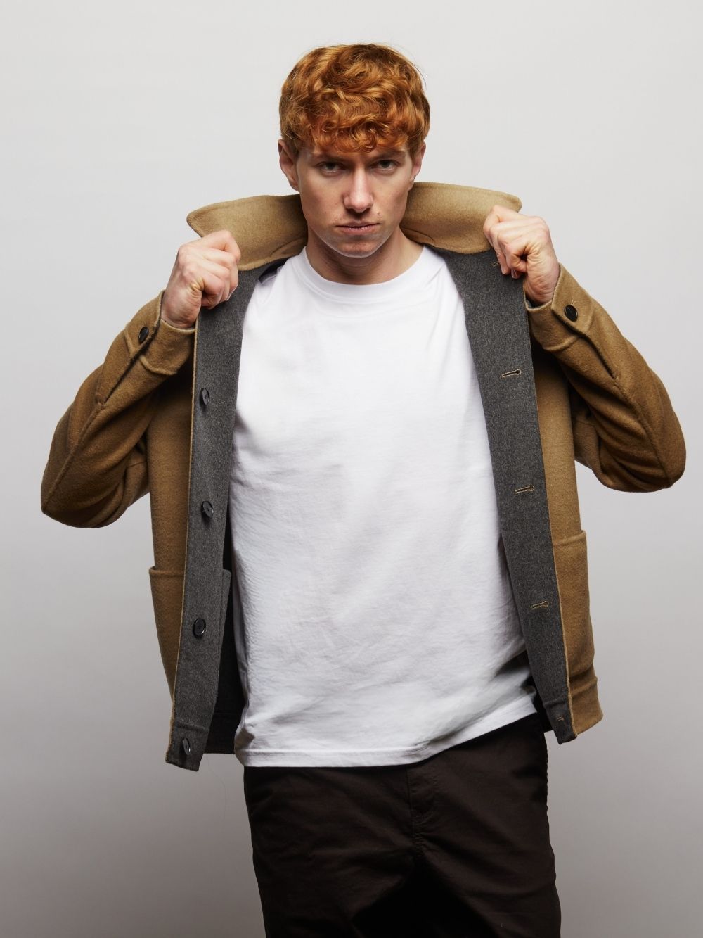 Irish Reversible Wool Blend Jacket