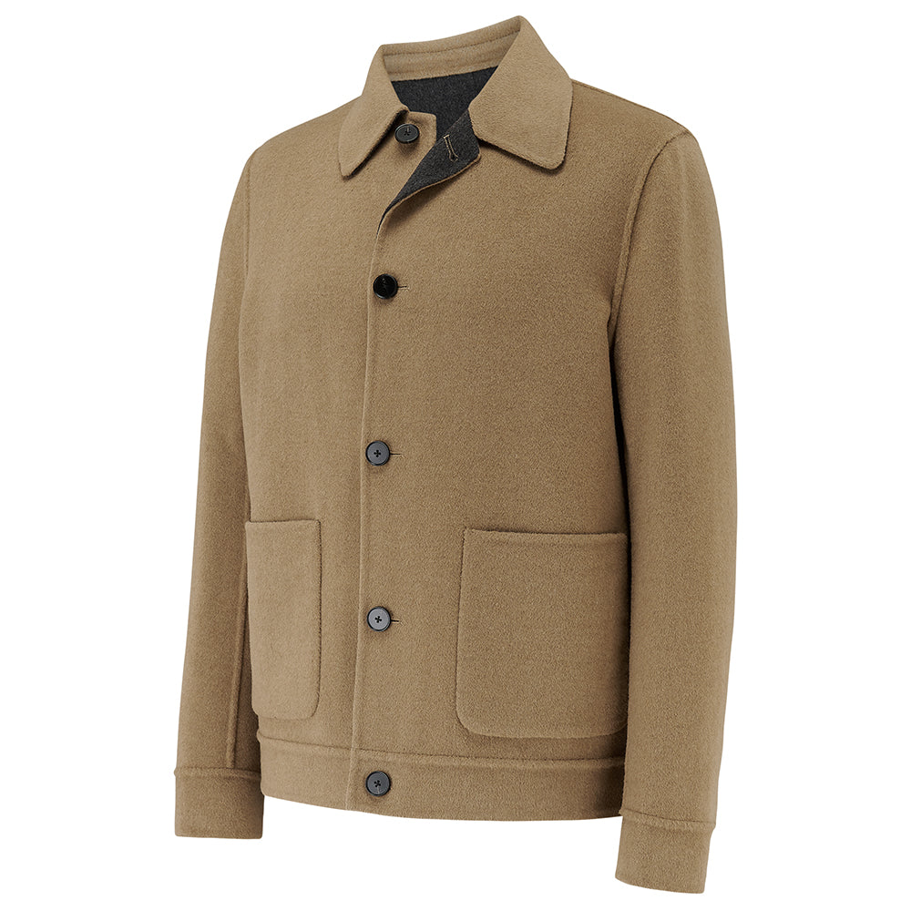 Irish Reversible Wool Blend Jacket