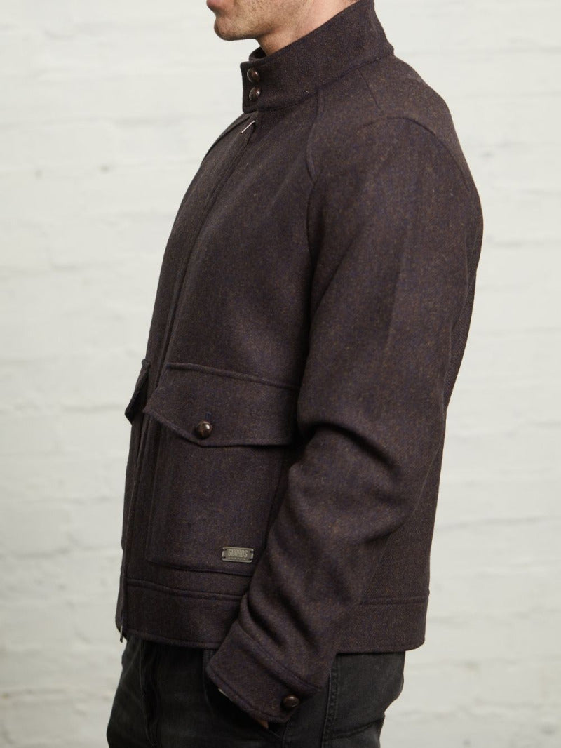 Cameron Wool Tweed Harrington Jacket