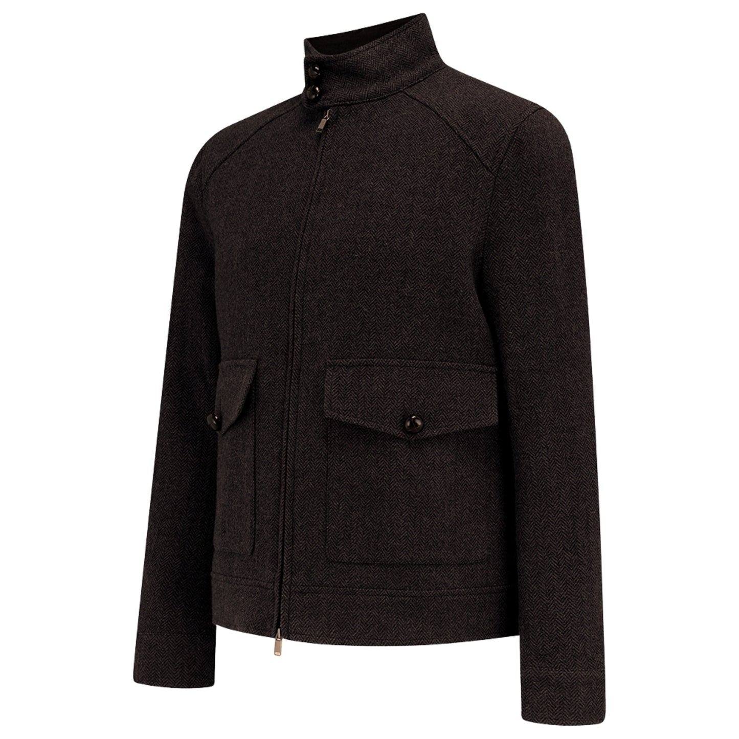 Cameron Wool Tweed Harrington Jacket