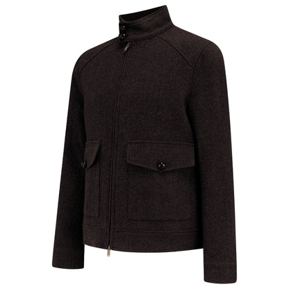 Cameron Wool Tweed Harrington Jacket