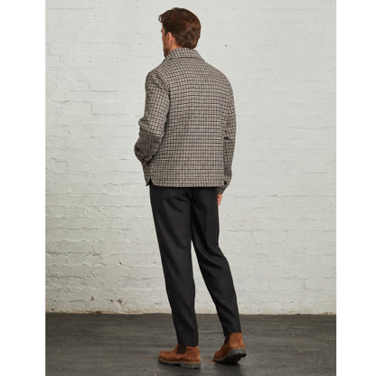 Edward Wool Check Harrington