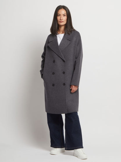 Flora Wool Cashmere Double Breasted Coat