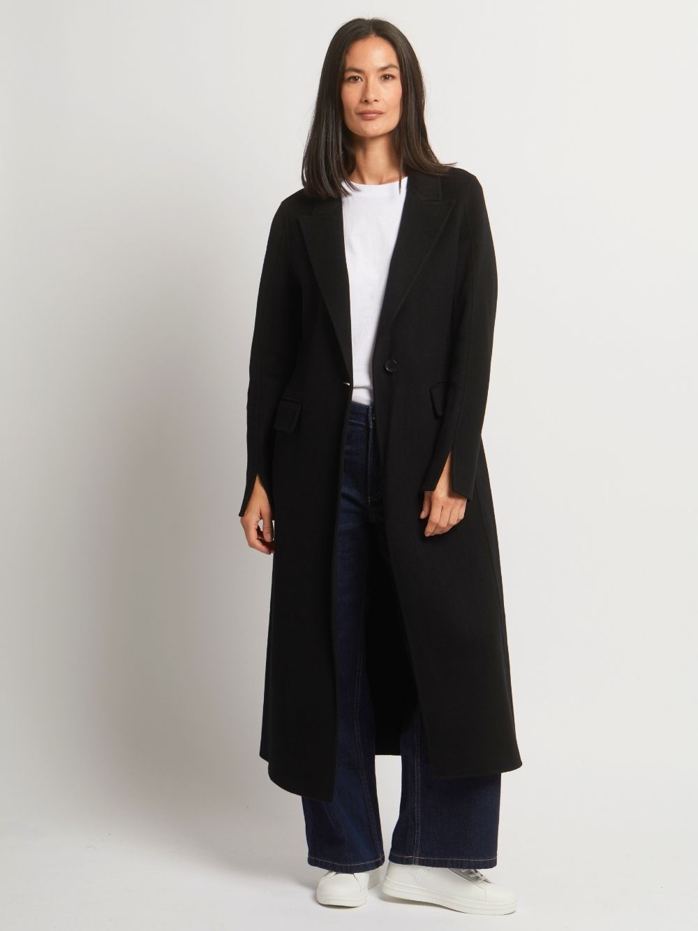 Guilia Single Breasted Wool Cashmere Coat