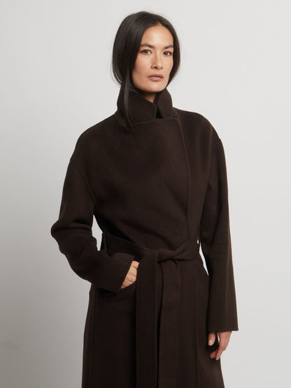 Kelly Belted Wool Cashmere Long Coat