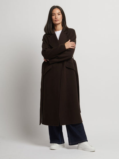 Kelly Belted Wool Cashmere Long Coat