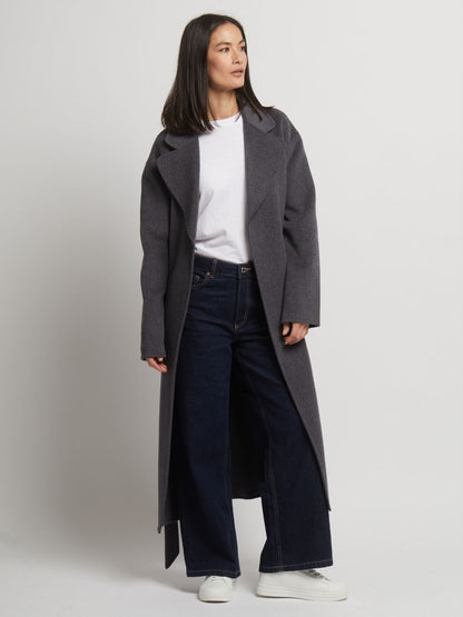 Kelly Belted Wool Cashmere Long Coat