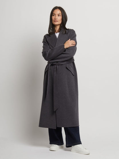 Kelly Belted Wool Cashmere Long Coat