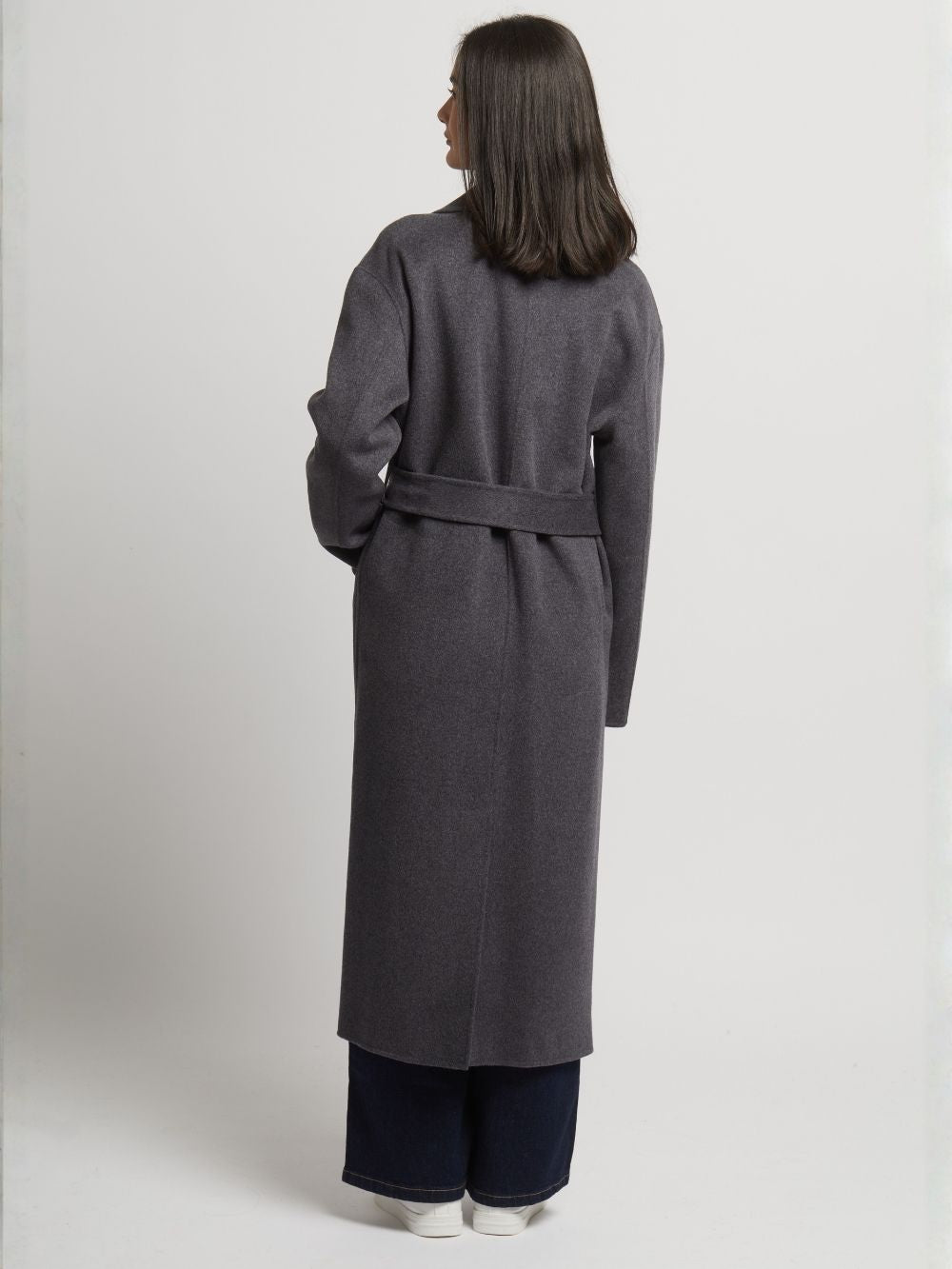 Kelly Belted Wool Cashmere Long Coat