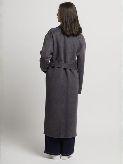 Kelly Belted Wool Cashmere Long Coat