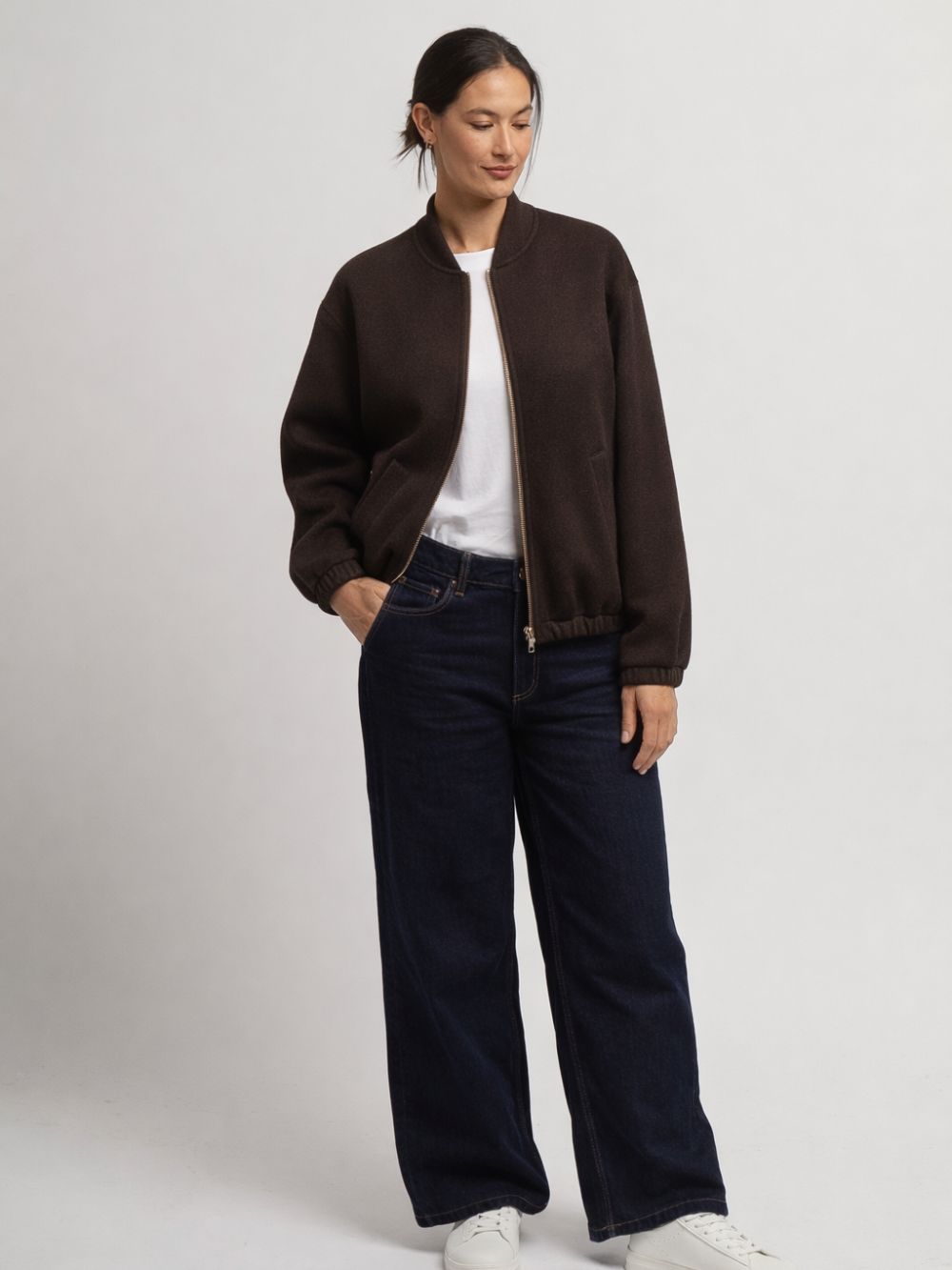 Lora Wool Cashmere Bomber Jacket