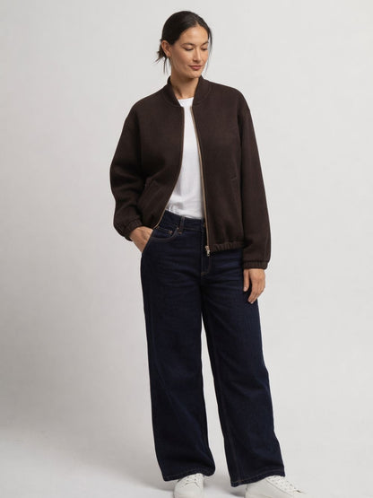 Lora Wool Cashmere Bomber Jacket