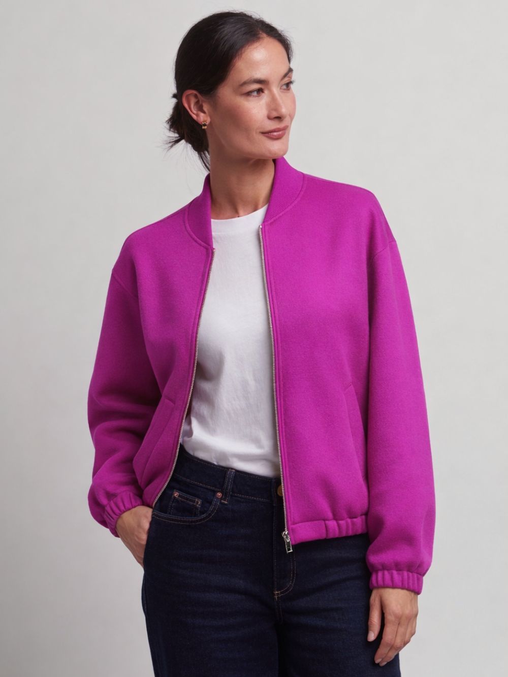 Lora Wool Cashmere Bomber Jacket