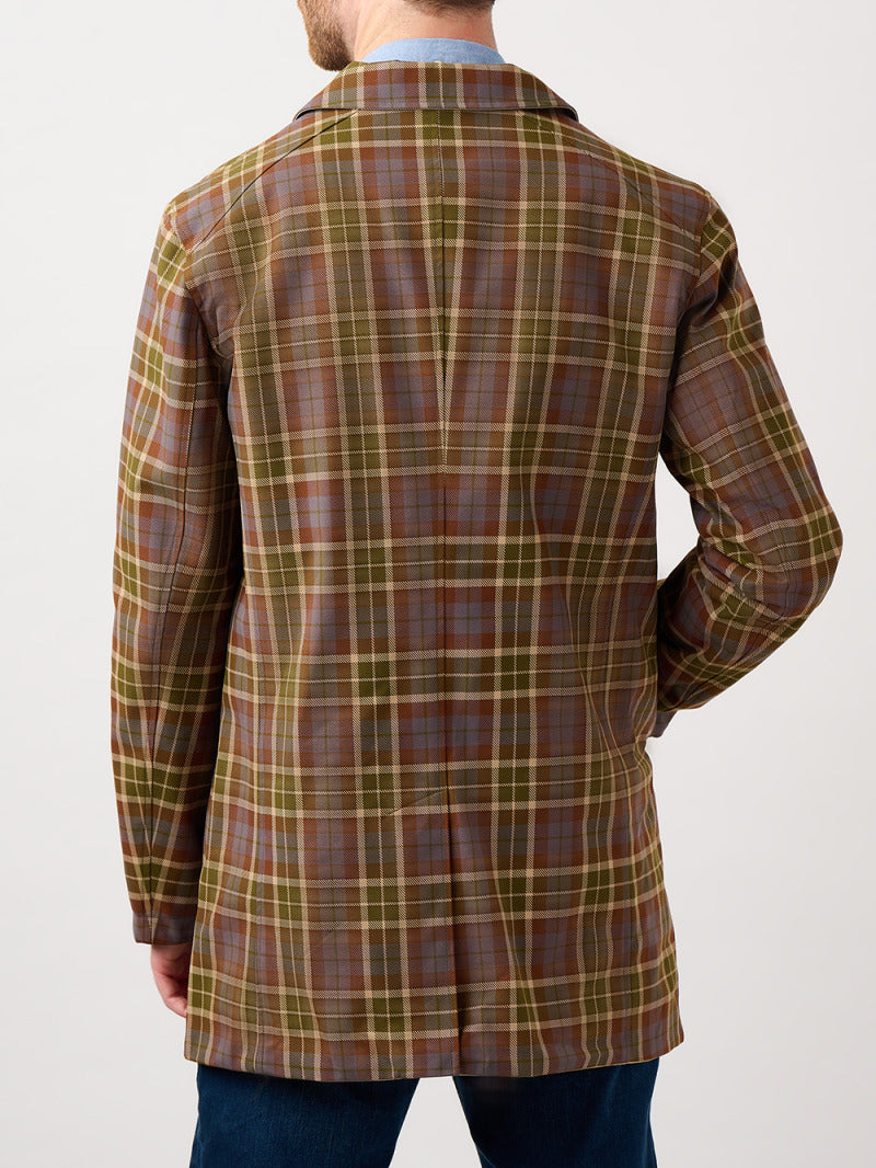 Montague Green Plaid Reversible Raincoat
